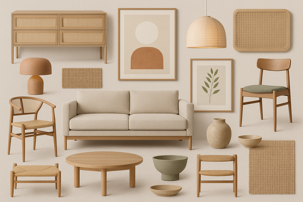 me gusta pero elimina las letras "get the look" y el "japandi style"