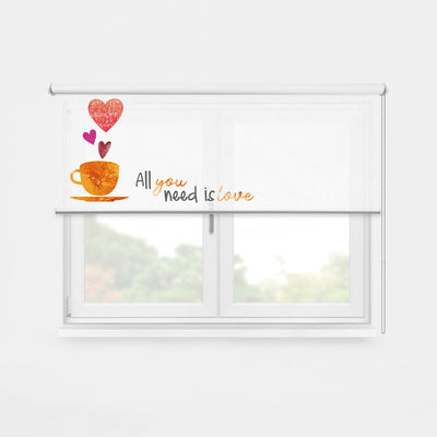 ROLLER ESTAMPADO ALL YOU NEED IS LOVE ANARANJADO