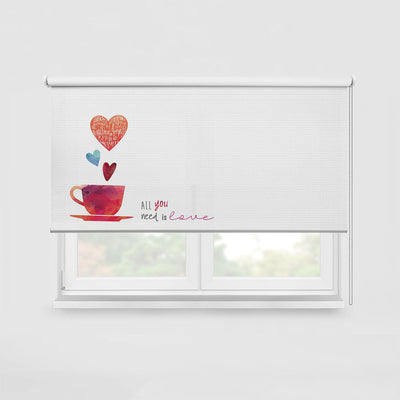 ROLLER ESTAMPADO ALL YOU NEED IS LOVE FUCSIA