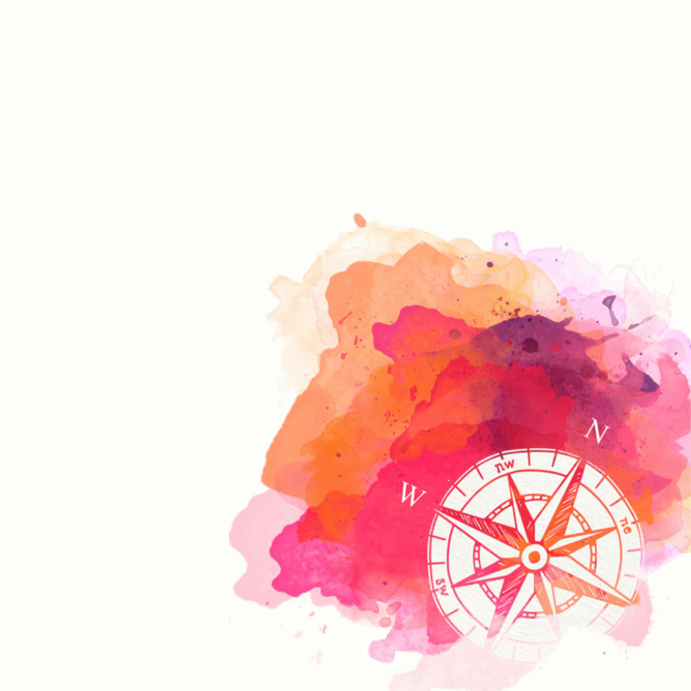 ROLLER ESTAMPADO BRÚJULA ACUARELA