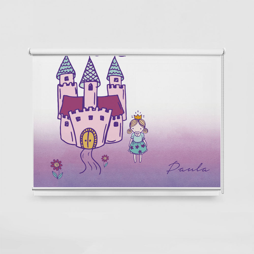 ROLLER ESTAMPADO CASTILLO PRINCESA ACUARELA MORADA
