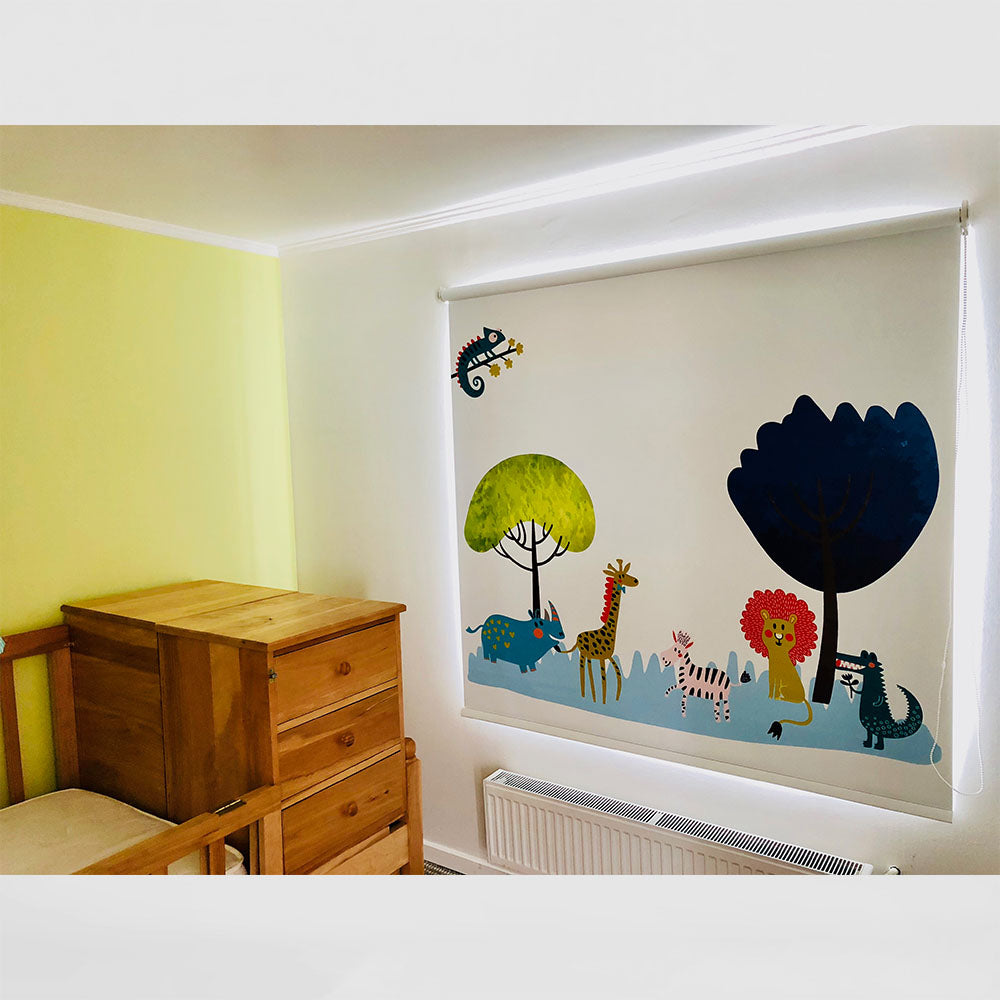 ROLLER ESTAMPADO DIBUJITOS ANIMALES ACUARELA