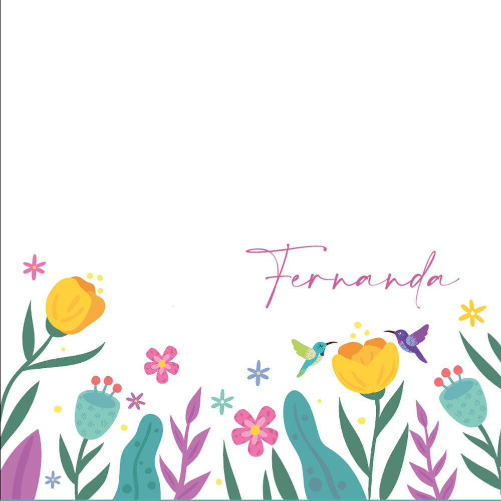 ROLLER ESTAMPADO FLORCITAS COLIBRI TURQUESA