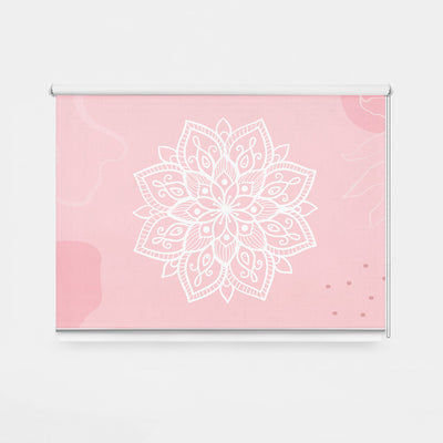 ROLLER ESTAMPADO MANDALA BLANCO ROSA