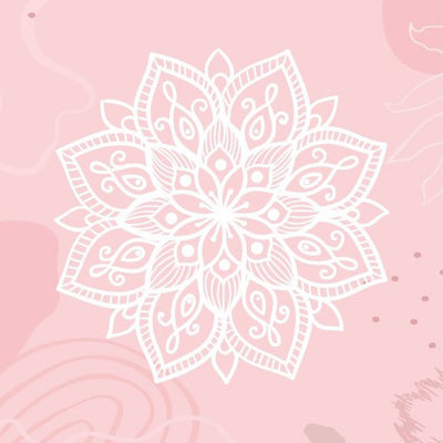 ROLLER ESTAMPADO MANDALA BLANCO ROSA