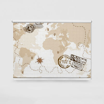 ROLLER ESTAMPADO MAPA STAMPS TIERRA