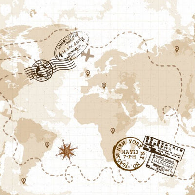 ROLLER ESTAMPADO MAPA STAMPS TIERRA