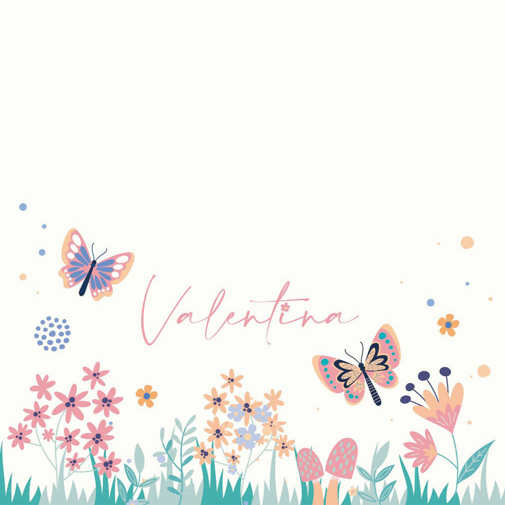 ROLLER ESTAMPADO MARIPOSAS Y FLORCITAS PASTEL