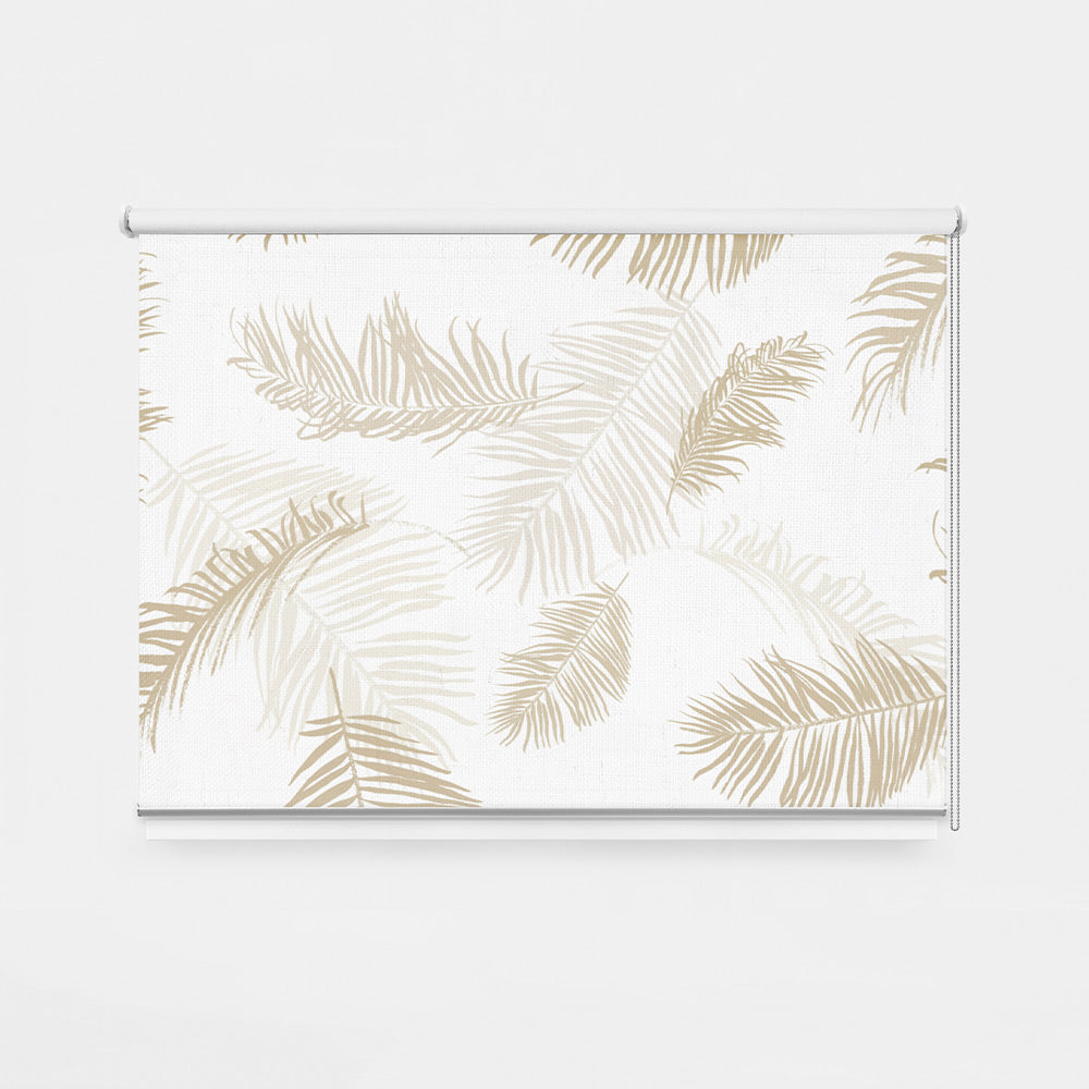 ROLLER ESTAMPADO PLUMAS BEIGE