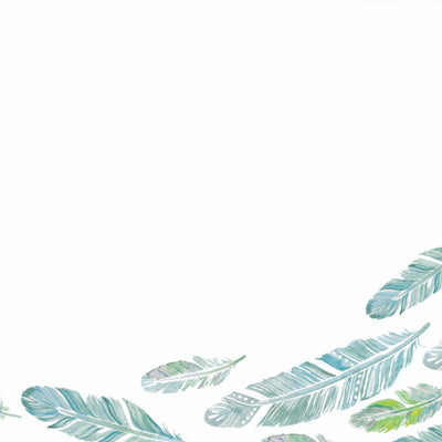 ROLLER ESTAMPADO PLUMAS TURQUESA