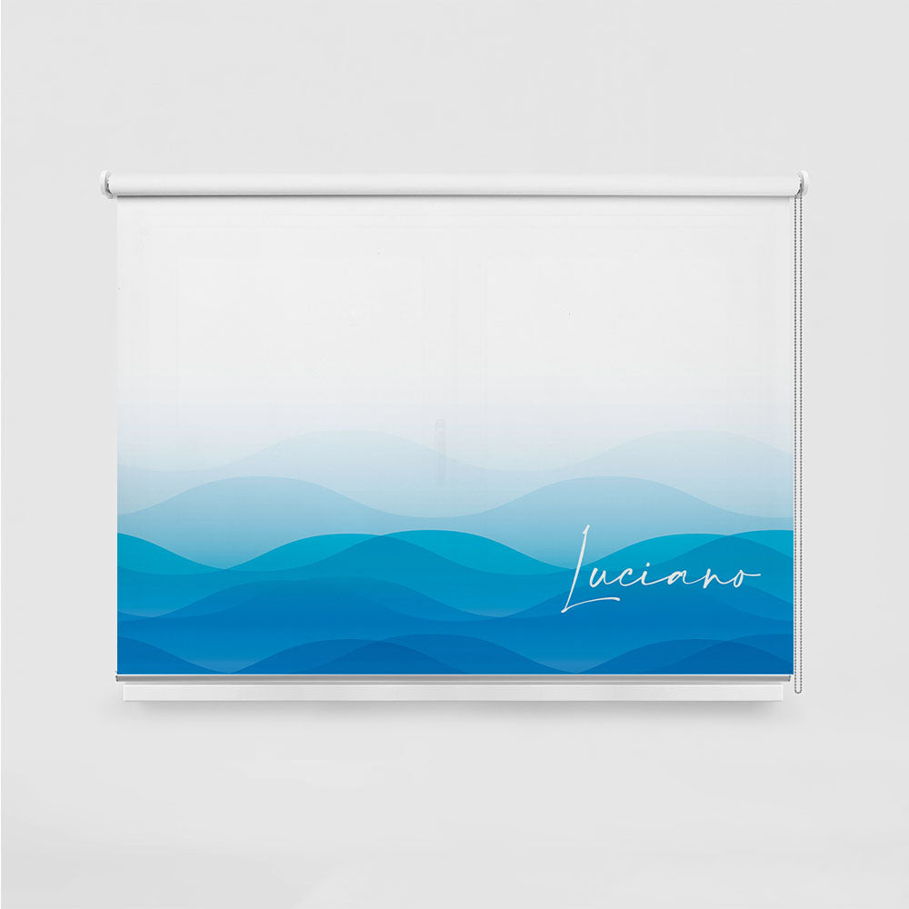 ROLLER ESTAMPADO WAVES AZUL